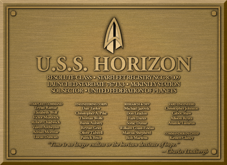 USS Horizon Dedication Plaque